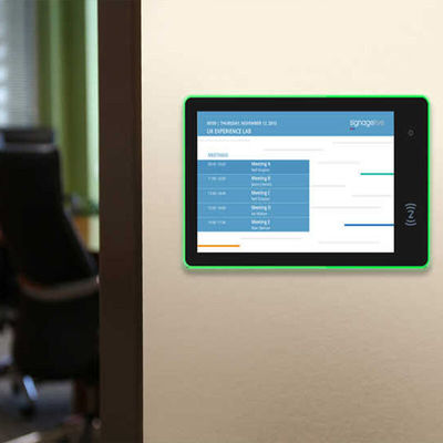 Máy tính bảng đặt phòng hội nghị Android 14 inch RK3566 với đèn LED xung quanh để lên lịch phòng họp