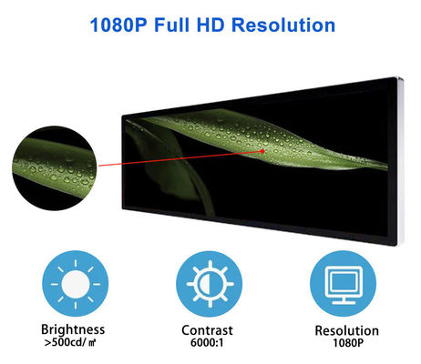 Máy quảng cáo được gắn trên tường loại thanh LCD kỹ thuật số 21 inch cho nhu cầu quảng cáo hiện đại