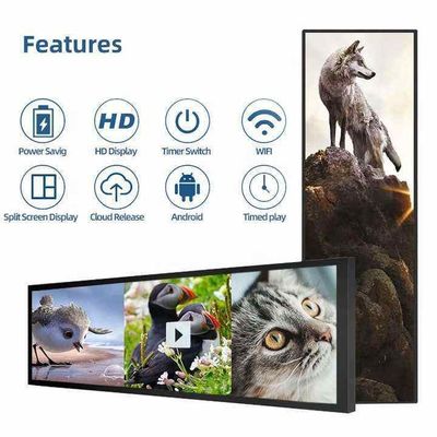 Máy quảng cáo được gắn trên tường loại thanh LCD kỹ thuật số 21 inch cho nhu cầu quảng cáo hiện đại
