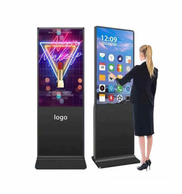 Máy phát quảng cáo LCD 55 inch trong nhà với thiết kế đứng trên sàn và biển báo kỹ thuật số