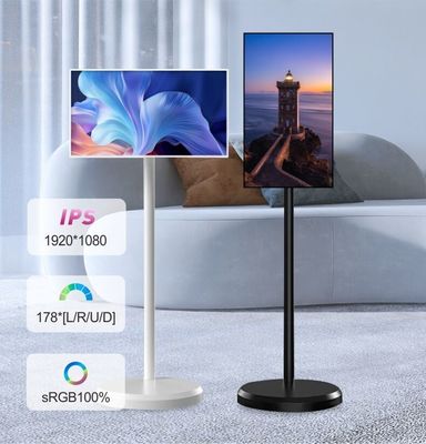 Đứng trên sàn Điện thoại truyền hình màn hình dọc 27" điều chỉnh xuống có thể cuộn Smart Stand By Me TV