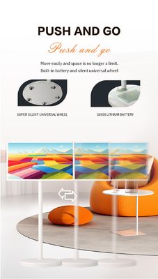 Đứng trên sàn Điện thoại truyền hình màn hình dọc 27" điều chỉnh xuống có thể cuộn Smart Stand By Me TV