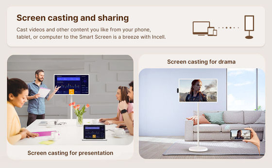 Hệ thống 21 "Android 12 Stand By Me TV Máy phát thanh thông minh màn hình cảm ứng