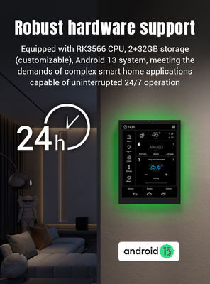 9.7 inch Android 13 tự động hóa máy tính bảng tất cả trong một màn hình điều khiển nhà thông minh RK3566