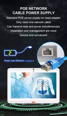 15.6 inch RK3399 POE Bàn gắn máy tính bảng Android PC Bảng thuốc y tế Cho sử dụng bệnh viện
