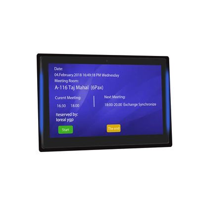 10.1Inch RK3399 2+16GB Wall Mounted Conference Room Tablet NFC POE Meeting Room Booking System với ánh sáng hai bên