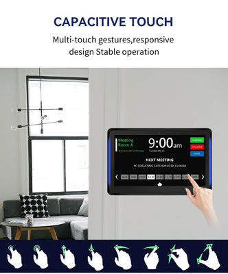 10.1Inch RK3399 2+16GB Wall Mounted Conference Room Tablet NFC POE Meeting Room Booking System với ánh sáng hai bên