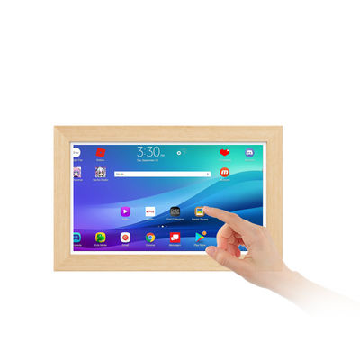 Máy tính bảng quảng cáo treo tường 15.6 inch RK3568 4+32GB NFC POE Màn hình cảm ứng Khung gỗ cho doanh nghiệp Máy tính bảng Android 14