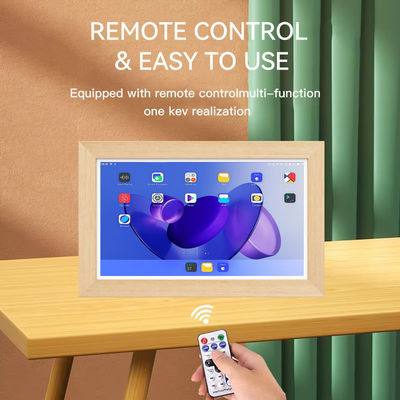 Máy tính bảng quảng cáo treo tường 15.6 inch RK3568 4+32GB NFC POE Màn hình cảm ứng Khung gỗ cho doanh nghiệp Máy tính bảng Android 14