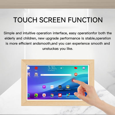 Máy tính bảng quảng cáo treo tường 15.6 inch RK3568 4+32GB NFC POE Màn hình cảm ứng Khung gỗ cho doanh nghiệp Máy tính bảng Android 14