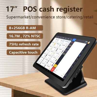 Máy POS CPU N5095 17 inch Thiết kế mới 8+256GB Bộ nhớ lớn Win10 Máy tính tiền bán lẻ POS Terminal