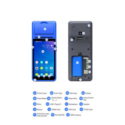 Smart NFC Mobile Payment Terminal Máy POS di động 5,5 inch Máy thông minh cầm tay Smart Terminal với máy in máy ảnh