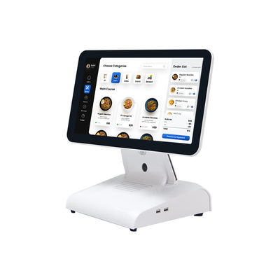 15 inch N2840 Máy POS máy tính để bàn Nhà hàng POS Terminal 2 + 32GB Tất cả trong một hệ thống POS với màn hình khách hàng