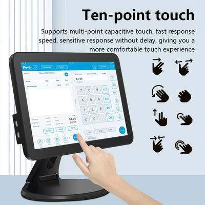 Máy tính tiền POS để bàn màn hình cảm ứng 15.6 inch N2840 2+32GB, có máy quét, dành cho bán lẻ