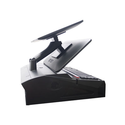 Hệ thống POS màn hình cảm ứng kép 13.3/15.6 inch I3 Hệ điều hành Win Thiết bị đầu cuối POS cho cửa hàng bán lẻ với chân đế gập