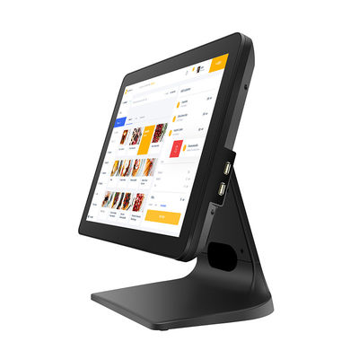 Tiệm siêu thị Nhà hàng 15.6 Inch Win10 Hệ thống sổ đăng ký tiền mặt với Terminal POS màn hình duy nhất và màn hình cảm ứng dung lượng