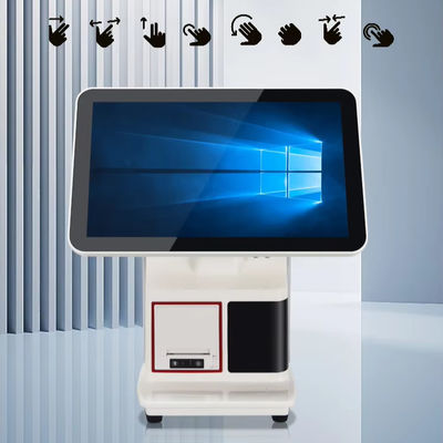 Thiết bị POS màn hình cảm ứng kép 15.6 inch chạy hệ điều hành Android cho hệ thống POS và thu ngân tất cả trong một