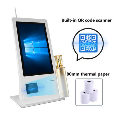 Máy POS tự phục vụ 15.6" với Hệ điều hành Win 10 Màn hình cảm ứng Máy quét Máy in Đầu đọc NFC QR Code