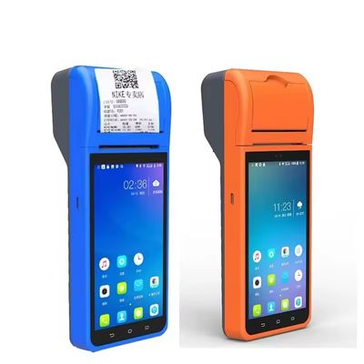 Loại đầu ra máy in đơn sắc 5.5 inch Android 8.1 PDA POS Terminal để xử lý đơn hàng nhà hàng hợp lý hóa