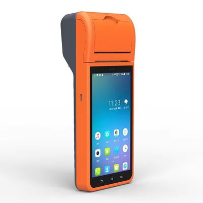 Loại đầu ra máy in đơn sắc 5.5 inch Android 8.1 PDA POS Terminal để xử lý đơn hàng nhà hàng hợp lý hóa