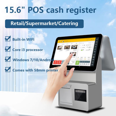 i3/i5/i7 CPU 15.6 Inch 11.6 Inch Digital Dual Screen POS Terminal Win7/10 Hệ thống POS nhà hàng Android với chức năng SDK