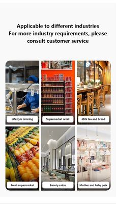 Chiếc máy bán lẻ màn hình cảm ứng kép 15,6 inch tất cả trong một thiết bị đầu cuối với công nghệ máy in truyền nhiệt