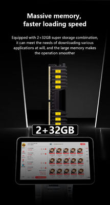 Hệ thống POS cảm ứng điện dung hai màn hình tất cả trong một cho nhà hàng, Wifi Máy tính tiền và Dung lượng ổ cứng 32GB