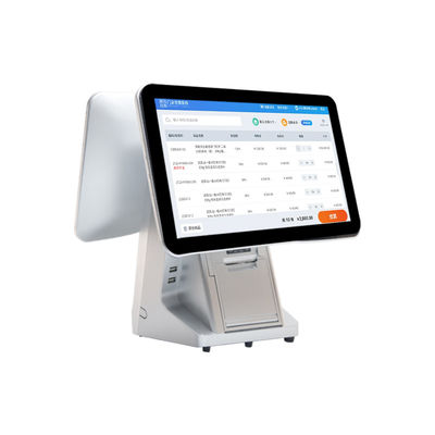 15.6' 14' Máy POS hệ thống Android màn hình kép với ngăn thanh toán tiền mặt và tất cả trong một cảm ứng thông minh phần mềm POS đầu cuối