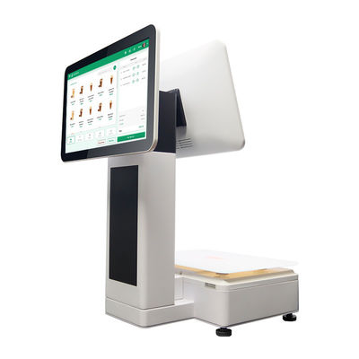 Hệ thống POS siêu thị màn hình cảm ứng kép 15,6 inch với in ấn quy mô tích hợp giao thức không dây NFC giao diện VGA