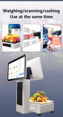 Hệ thống POS siêu thị màn hình cảm ứng kép 15,6 inch với in ấn quy mô tích hợp giao thức không dây NFC giao diện VGA