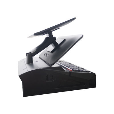 15.6 inch màn hình cảm ứng kép tất cả trong một hệ thống POS với hòm tiền và xây dựng trong máy in 58mm 2GB RAM siêu thị