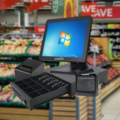 Máy in chuyển nhiệt và màn hình khách hàng để thanh toán tiền mặt không rắc rối trong hệ thống POS trung tâm mua sắm