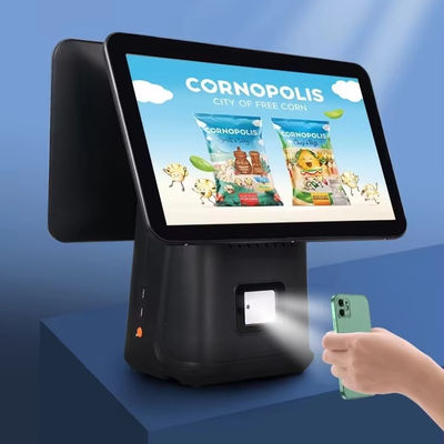 Máy bán lẻ bán lẻ 15.6inch Android POS Terminal với máy quét và máy in 4GB DDR4 Memory 64GB Capacity Hard Disk