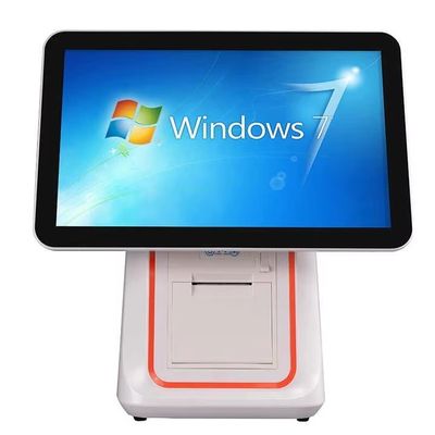 Máy bán lẻ bán lẻ 15.6inch Android POS Terminal với máy quét và máy in 4GB DDR4 Memory 64GB Capacity Hard Disk