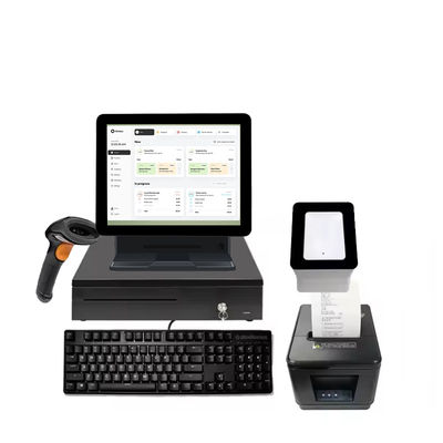 Hệ thống POS màn hình cảm ứng 15.6" cao cấp với Máy tính tiền hiển thị khách hàng, Thiết bị thanh toán phần mềm