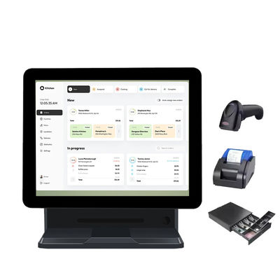 Hệ thống POS màn hình cảm ứng 15.6" cao cấp với Máy tính tiền hiển thị khách hàng, Thiết bị thanh toán phần mềm