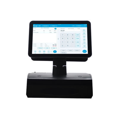OEM ODM 15.6Inch màn hình kép Windows7 Pos Bảng thu tiền N2840 Cpu 2 + 32GB Bàn máy tính để bàn POS Terminal với Máy in 58mm, Bàn phím