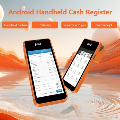 5.45 inch Máy Pos cầm tay thông minh NFC Điện thoại thanh toán đầu cuối Orange POS System với máy in máy ảnh