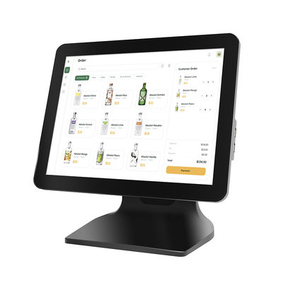 15.6 " 8 + 256GB Bộ nhớ lớn POS Khóa thanh toán 1080P Win10 Máy POS màn hình cảm ứng với màn hình hiển thị khách hàng