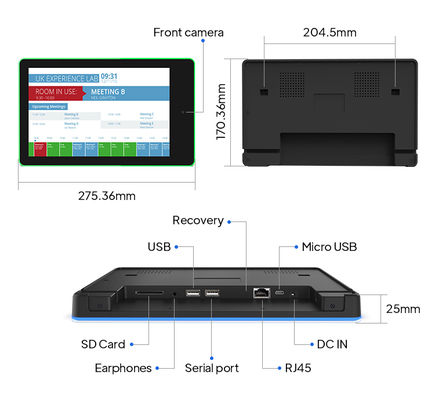 10.1 inch RK3288 Android Meeting Room Tablet với POE NFC và LED Light Bar