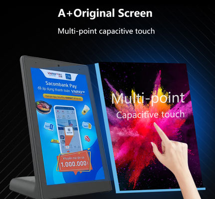 8 inch L loại kinh doanh tự phục vụ kiosk máy tính bảng Android Capacitive cảm ứng màn hình POE điện WIFI NFC cho nhà hàng đặt hàng POS máy tính bảng