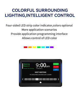 Máy tính bảng Android gắn tường 10,1 inch với Thanh đèn LED và Bộ xử lý lõi tứ RK3566 cho Màn hình Hội nghị