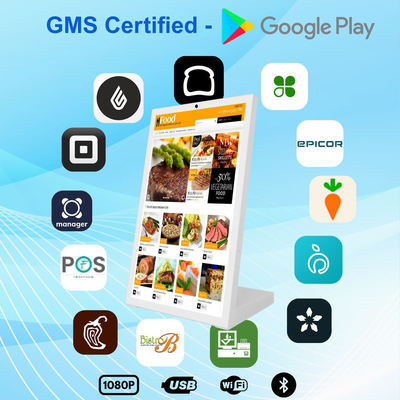 Máy tính bảng bán lẻ NFC 15.6 inch Rockchip lõi tứ hình chữ L, máy tính bảng Android, phục vụ nhà hàng