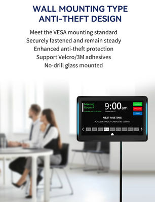 Máy tính bảng Android POE RK3566 15.6 inch gắn tường, đèn LED, hệ thống đặt phòng phòng họp