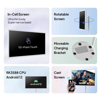 Wall Mount thương mại 24 inch RK3566 máy tính bảng android Digital Menu Board Display cho nhà hàng cửa hàng cà phê