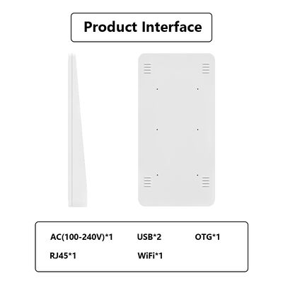 Màn hình quảng cáo kỹ thuật số AI Android 14 32 inch gắn tường trong nhà, màn hình cảm ứng, áp phích, người ảo cho cửa hàng, khách sạn