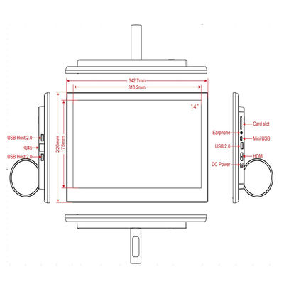 PC màn hình cảm ứng 15 inch All-in-One với 10-Point Capacitive Touch, màn hình 1920x1080 Full HD và Quad Core RK3399 Processor
