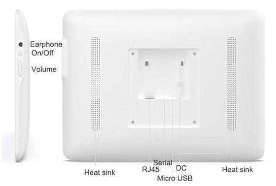 13.3 inch FHD máy tính bảng y tế một nút gọi IPS POE RJ45 Lan cổng