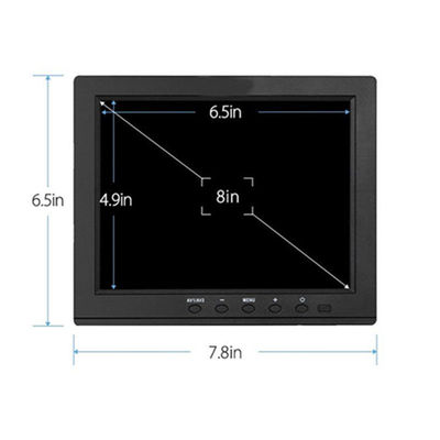 9~36VDC 800x480 8 Inch LCD CCTV Monitor Với BNC AV HDMI USB