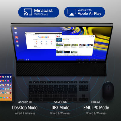 350cd/M2 Gaming Touch Screen Monitor / Laptop PC 11mm WiFi Portable Monitor